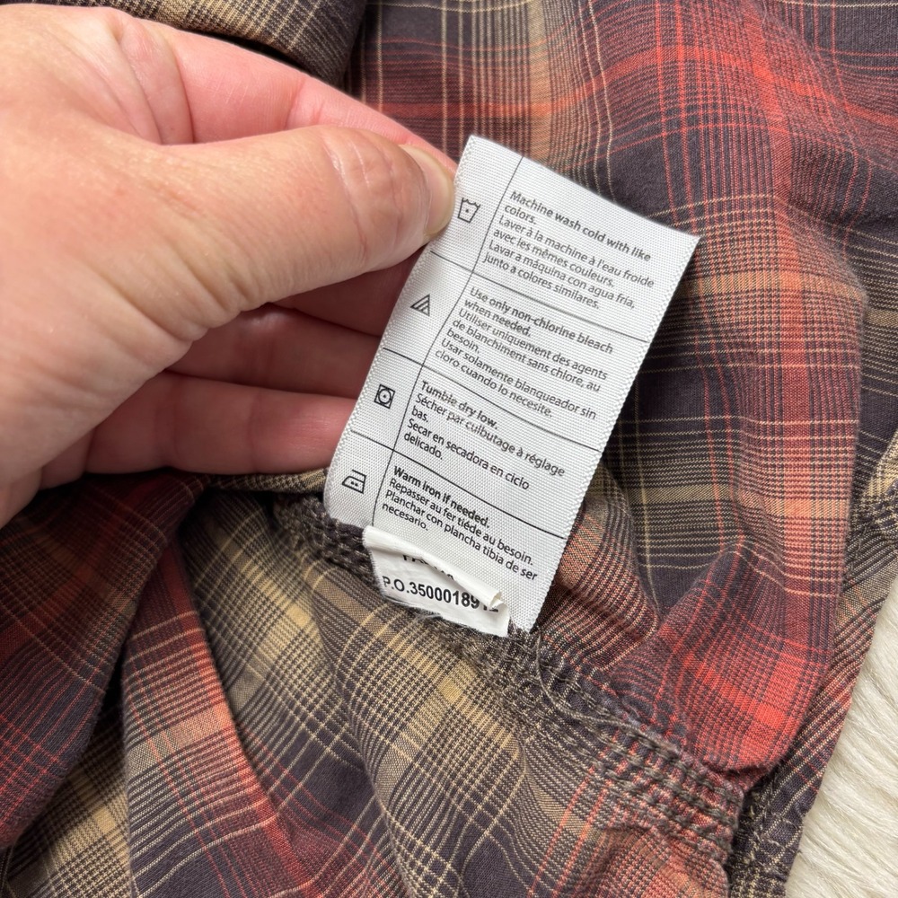 Carhartt Men's 2XL Relaxed Fit Plaid Pearl Snap Long Sleeve Shirt Western Workwe - Picture 7 of 8